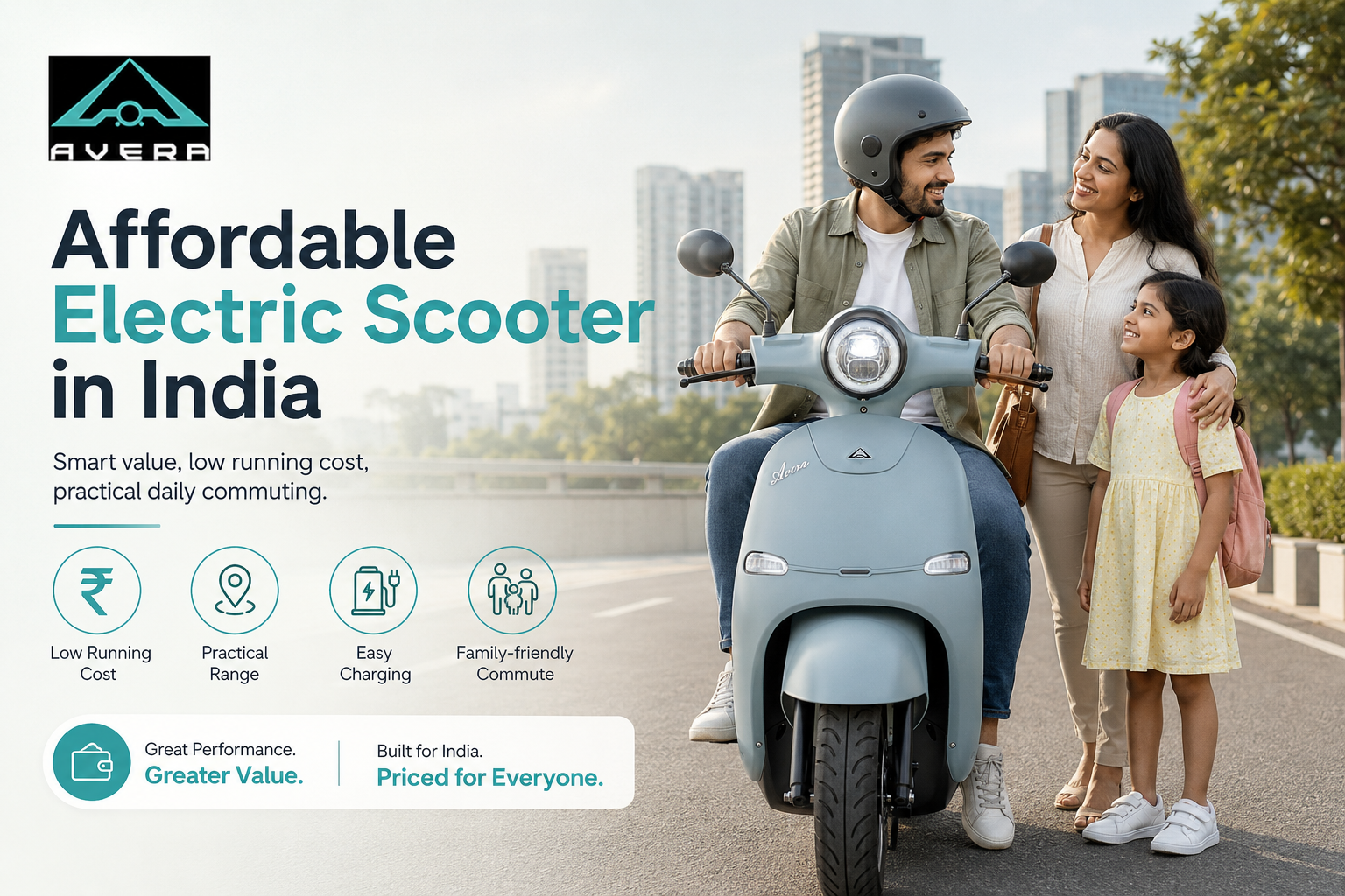 Affordable electric scooter in India with low running cost, practical range and easy charging