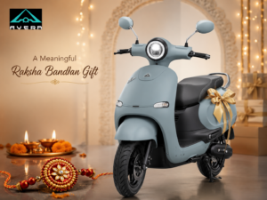 Electric scooter gift for brother or sister this Raksha Bandhan featuring AVERA electric scooter