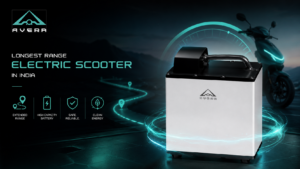 Longest range electric scooter in India featuring AVERA electric scooter for long-distance daily travel