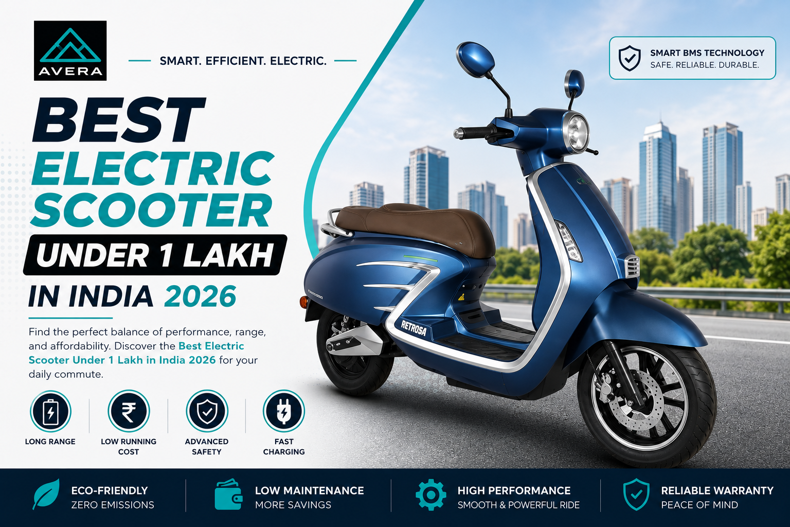Best Electric Scooter Under 1 Lakh in India 2026 for affordable daily commuting and long range EV travel