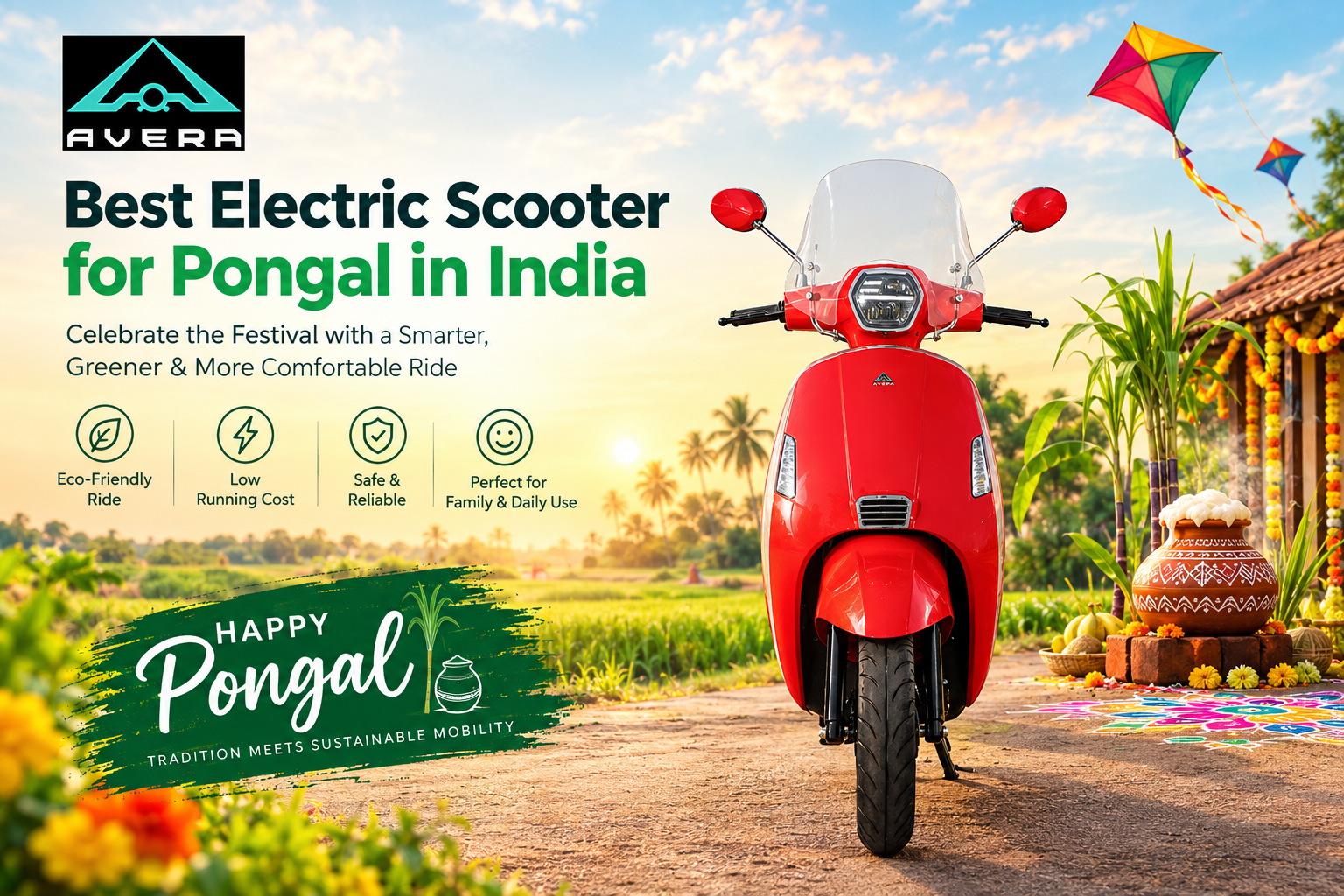 Best Electric Scooter for Pongal in India - Avera Electric Scooter