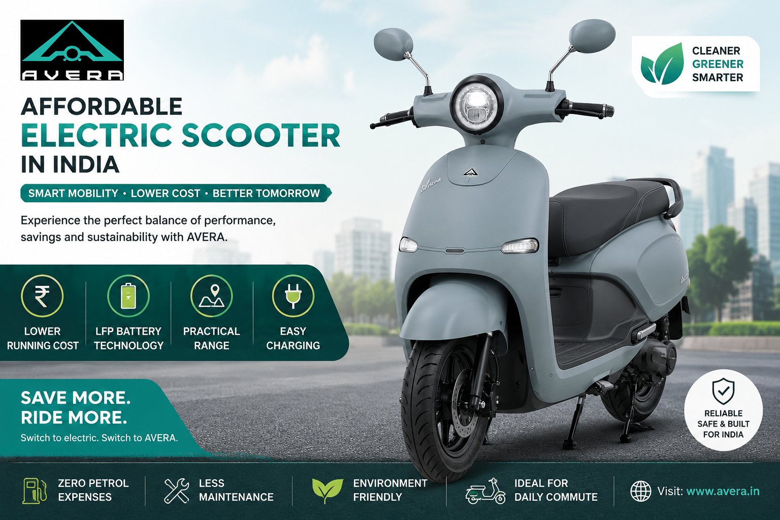 Affordable Electric Scooter in India for daily commuting, practical range, charging convenience and cost-effective electric mobility