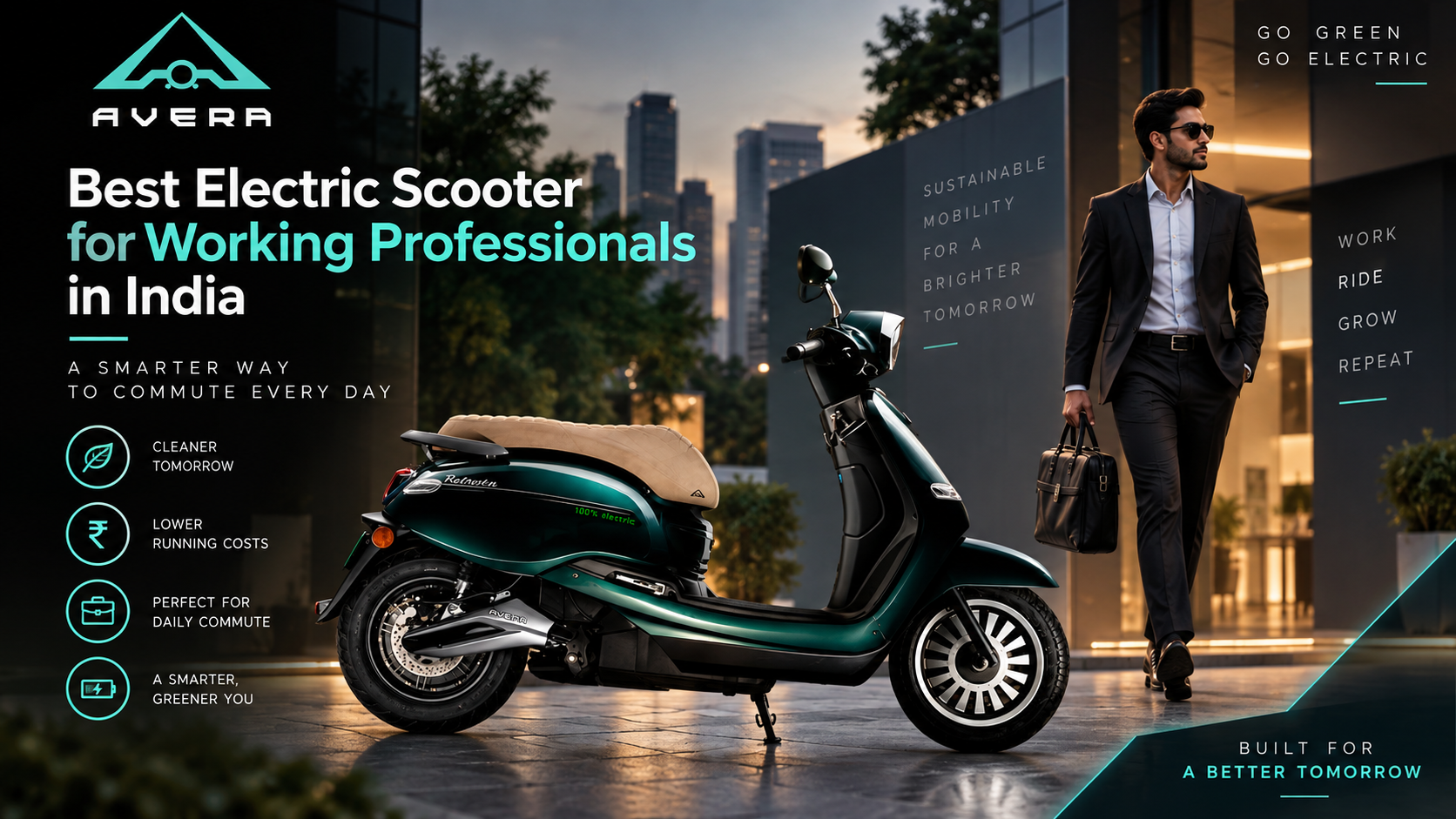 Best Electric Scooter for Working Professionals in India - AVERA Electric Mobility