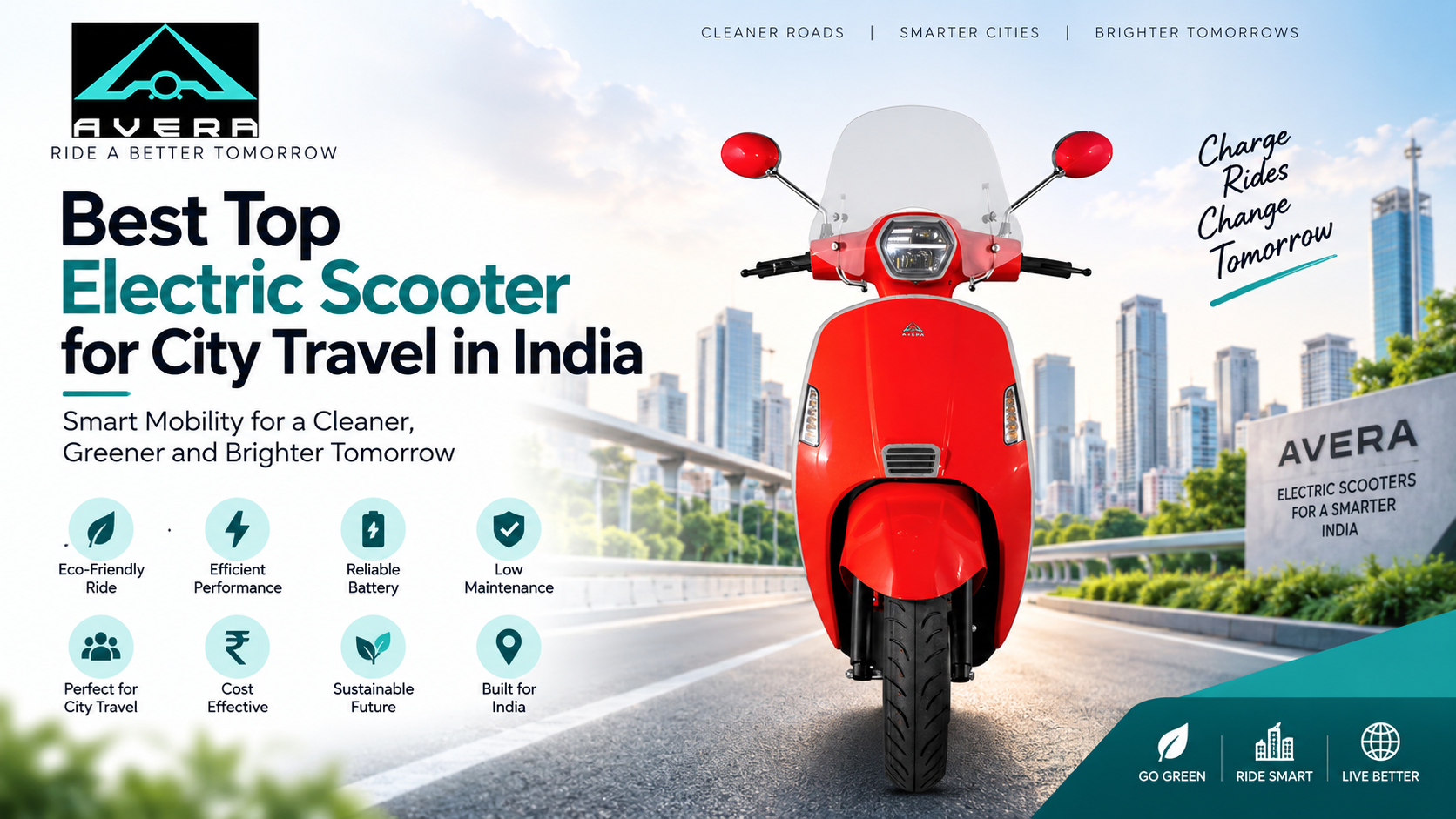 Best Top Electric Scooter for City Travel in India by AVERA