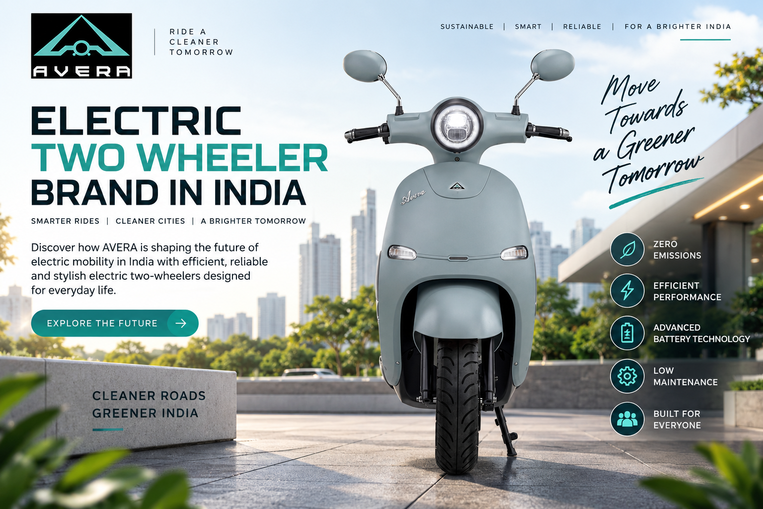 Electric Two Wheeler Brand in India by AVERA