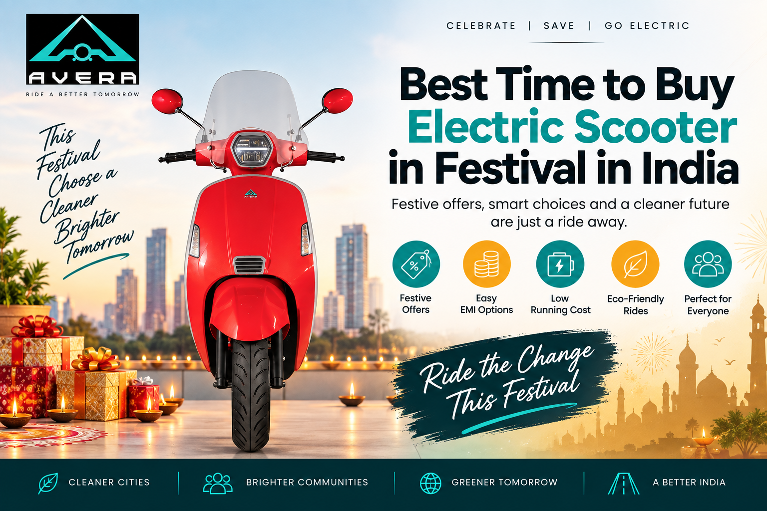Best Time to Buy Electric Scooter in Festival in India by AVERA