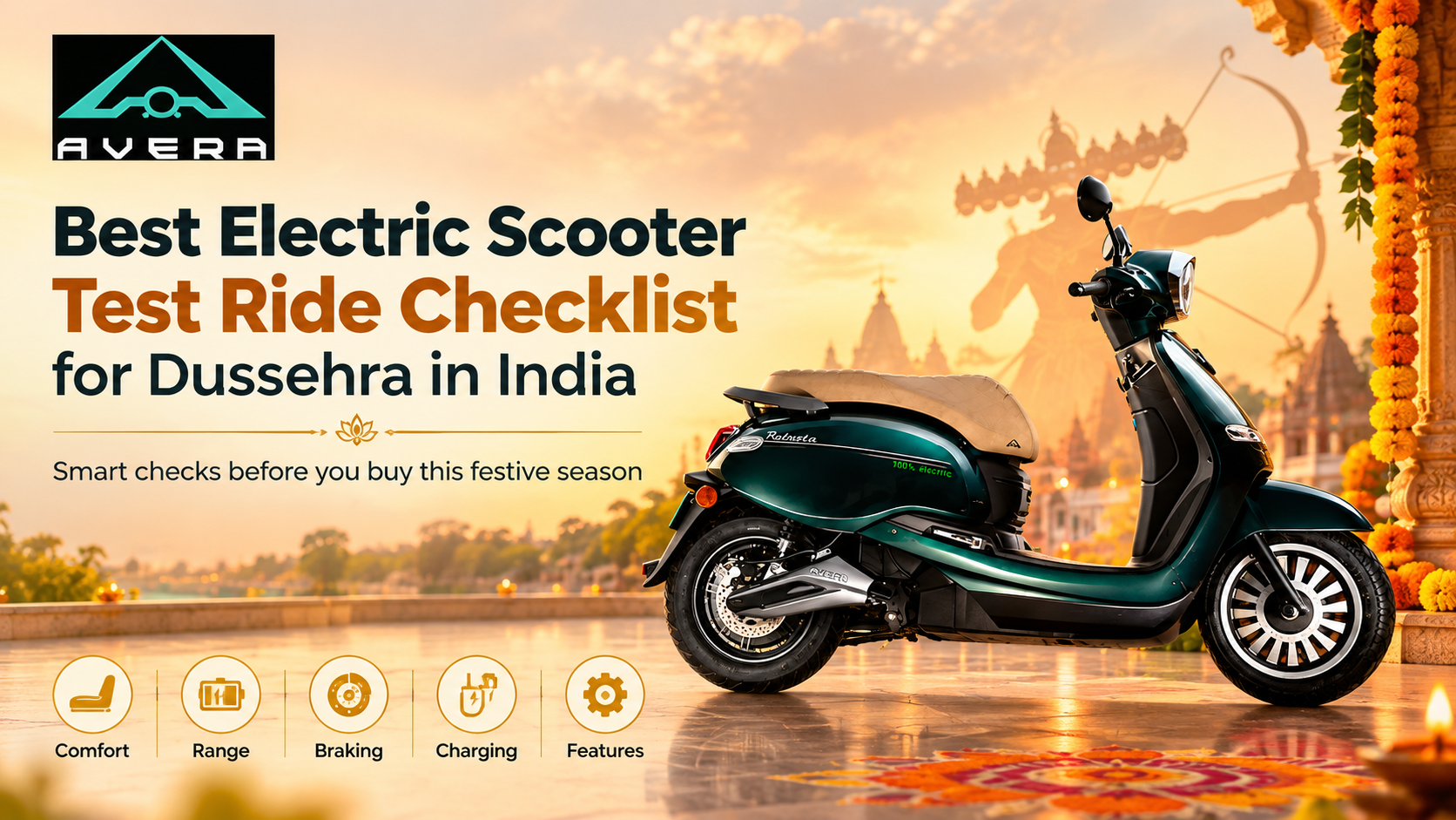 Best Electric Scooter Test Ride Checklist for Dussehra in India by AVERA