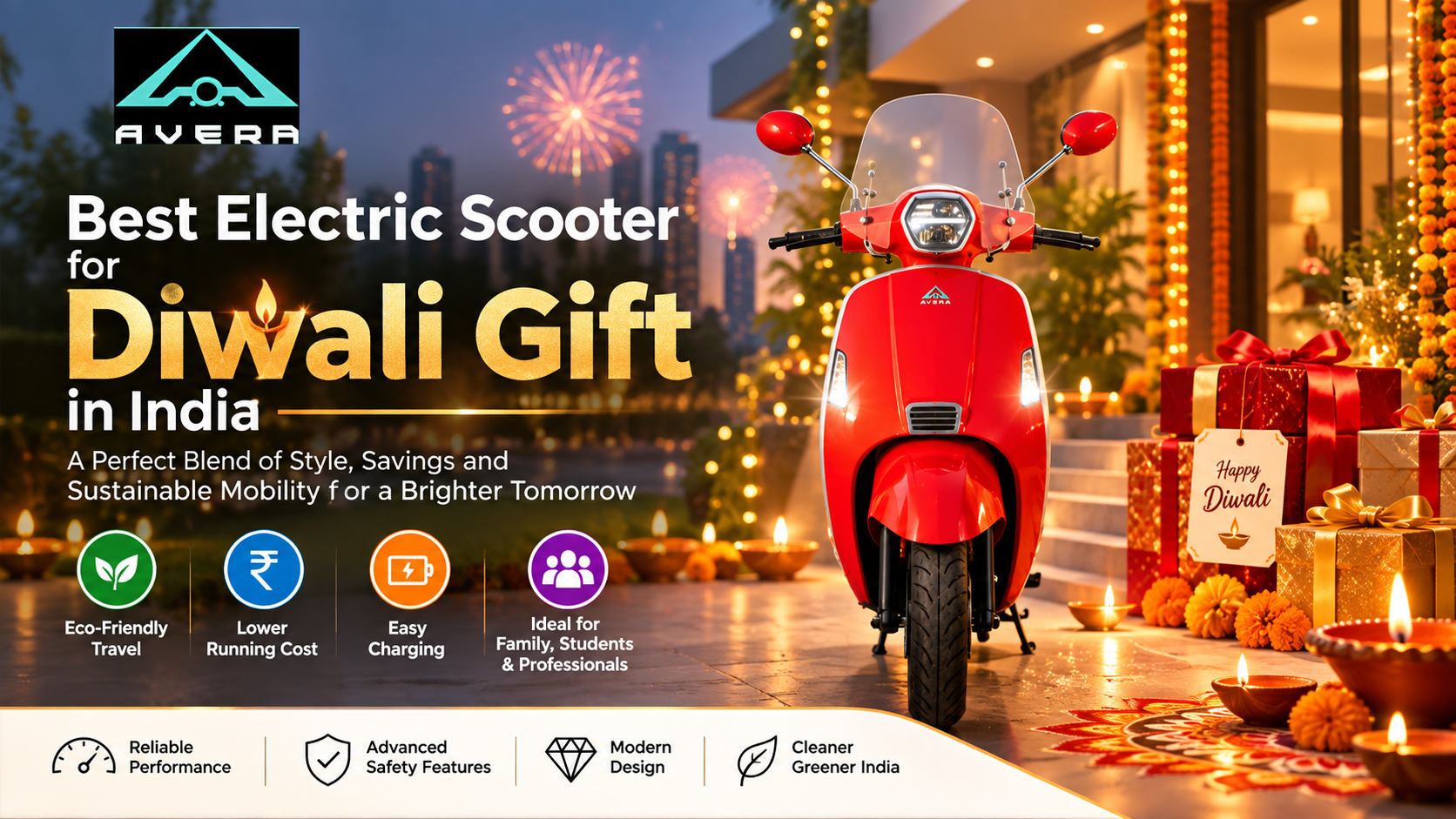 Best Electric Scooter for Diwali Gift in India by AVERA