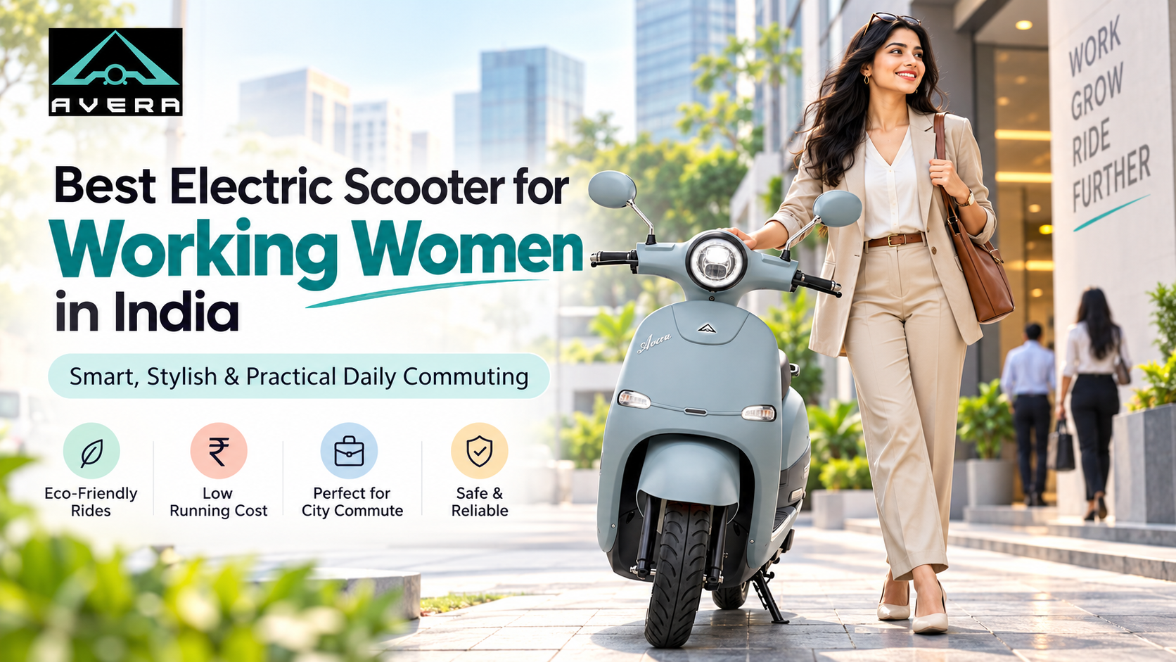 Best Electric Scooter for Working Women in India by AVERA