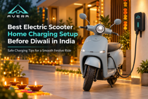 Best Electric Scooter Home Charging Setup Before Diwali in India by AVERA
