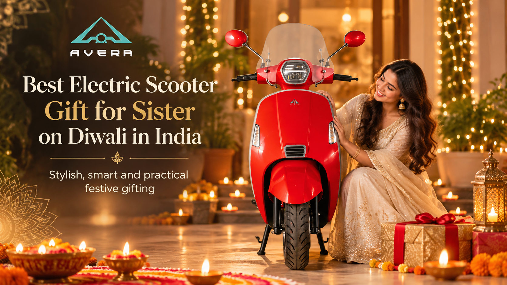 Best Electric Scooter Gift for Sister on Diwali in India by AVERA